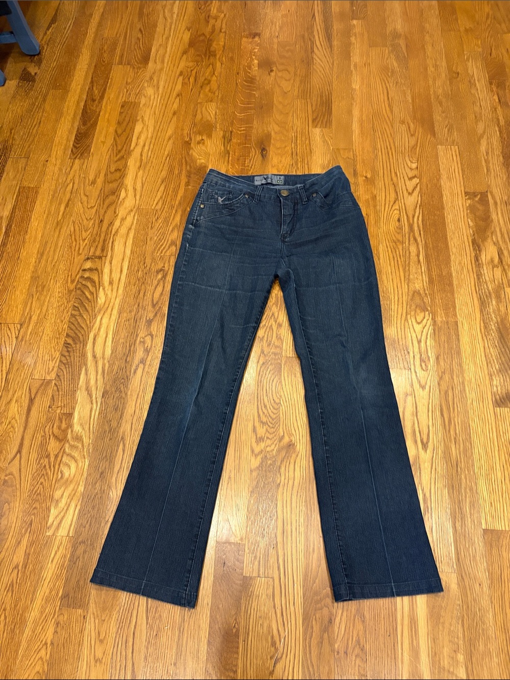 Beija-Flor Women's Dark Blue Flare Jeans - Classic Wide Leg